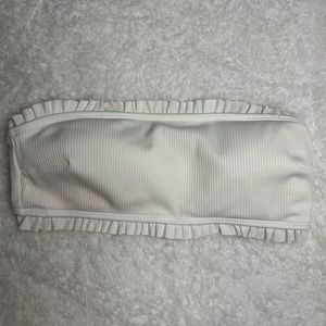 White Bandeau Bikini Top Size S